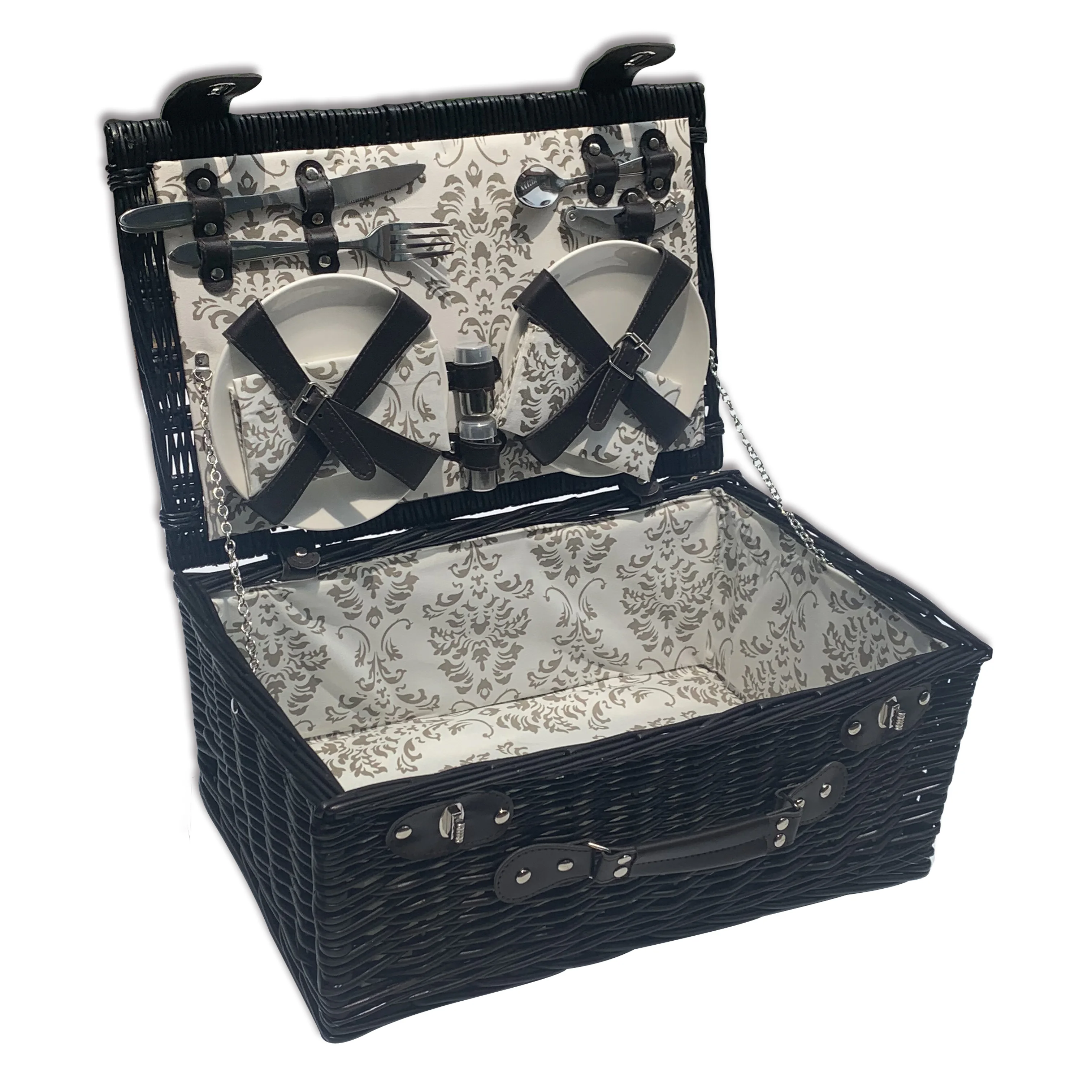 Picnic Basket Set | 2 Person Deluxe Vintage Style Woven Willow Picnic Hamper | Built-in Cooler | Ceramic Plates, (Have box)
Picnic Basket Set | 2 Person Deluxe Vintage Style Woven Willow Picnic Hamper | Built-in Cooler | Ceramic Plates, (Have box)