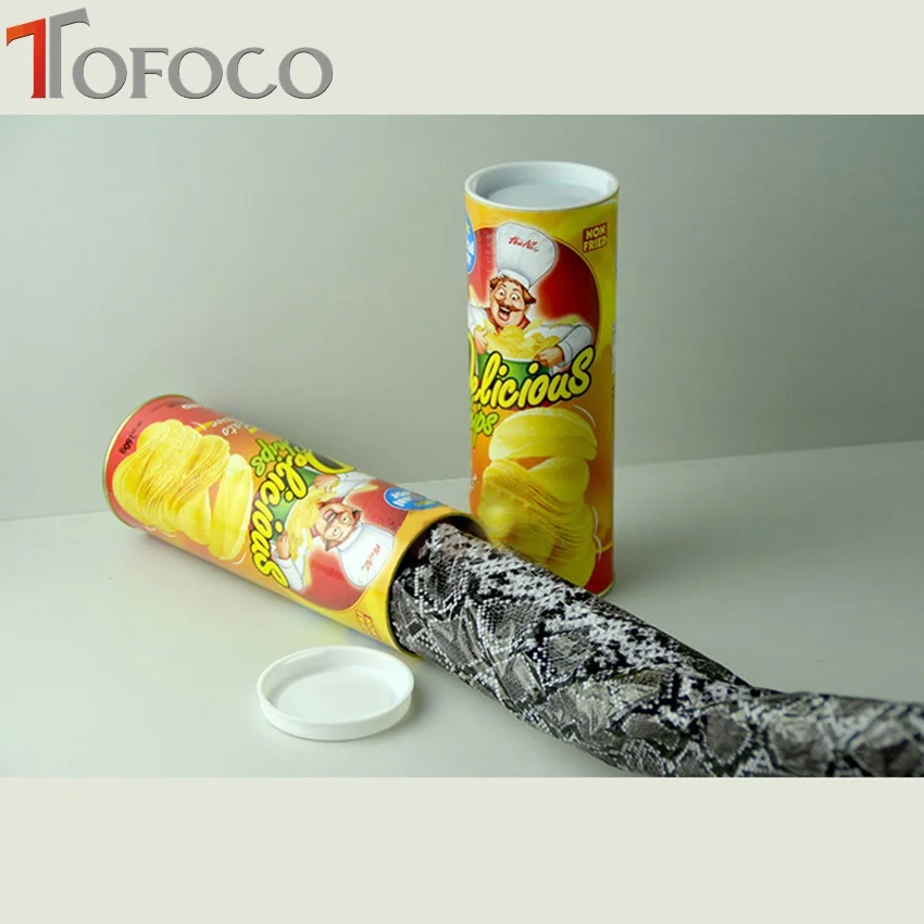 TOFOCO Hot Funny Tricky Toys Plastic Potato Chip Jump Fake Snake Joke Prank Halloween Fool's Day Toy Funny Novelty Shocker
TOFOCO Hot Funny Tricky Toys Plastic Potato Chip Jump Fake Snake Joke Prank Halloween Fool's Day Toy Funny Novelty Shocker