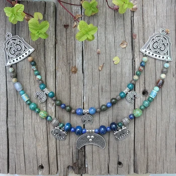 Viking Ethnic Jewelry, Moon pendants, Natural Stones, Unique Ceramic Beads, Beautiful Ethnic Brooch Necklace, Handmade Jewelry
Viking Ethnic Jewelry, Moon pendants, Natural Stones, Unique Ceramic Beads, Beautiful Ethnic Brooch Necklace, Handmade Jewelry