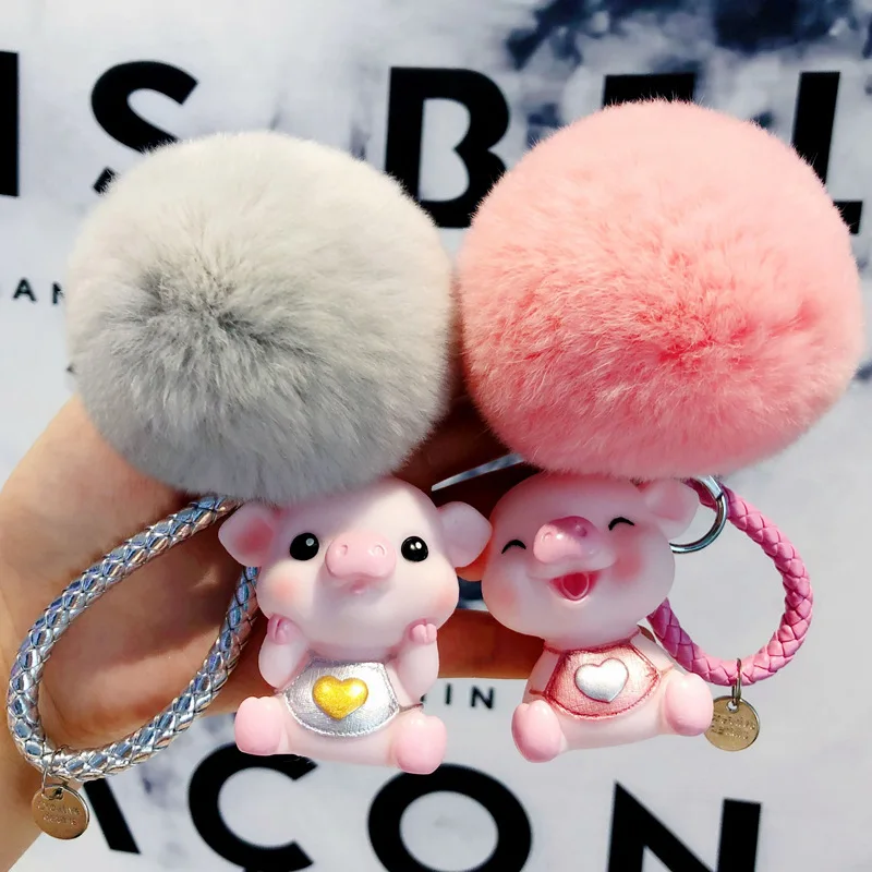 Cartoon Fluffy Rabbit Fur Pom Pom Cute Animal Love Pig Keychain Doll Bell Pompons Key Ring Women Car Purse Key Chains Trinkets
Cartoon Fluffy Rabbit Fur Pom Pom Cute Animal Love Pig Keychain Doll Bell Pompons Key Ring Women Car Purse Key Chains Trinkets