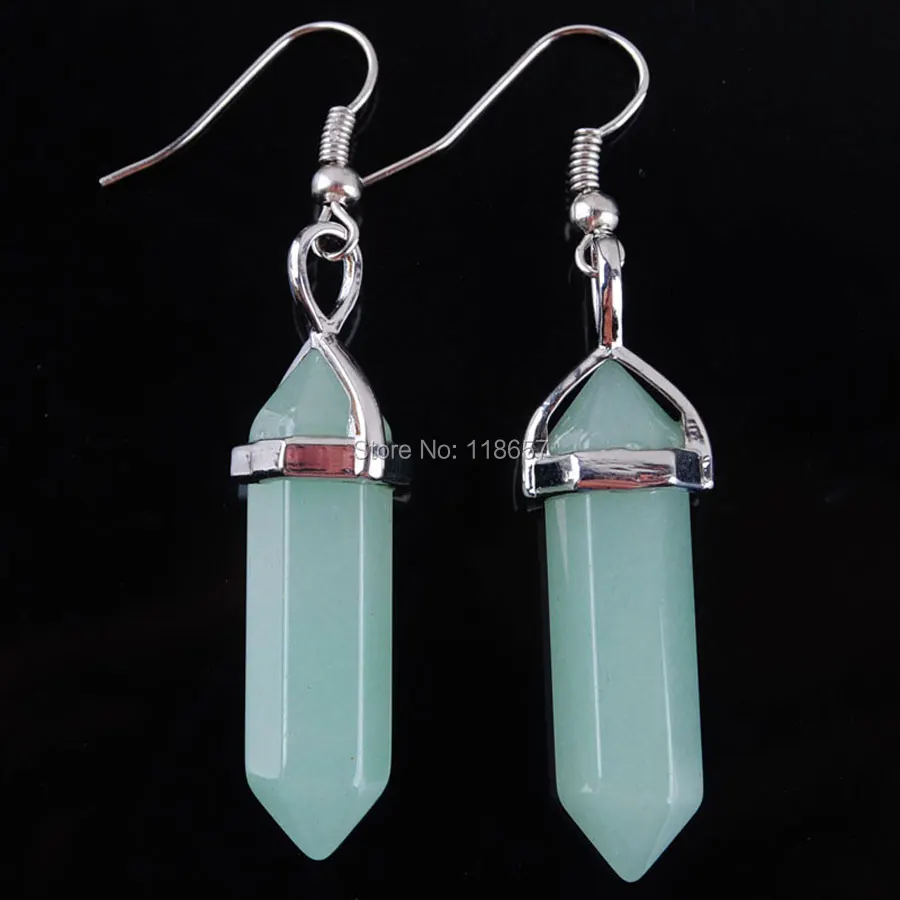 Natural Stone Aventurine Dangle Earrings Hexagonal Bullet shape Pointed Reiki Chakra Drop Earring Women Fashion Jewelry IR3082
Natural Stone Aventurine Dangle Earrings Hexagonal Bullet shape Pointed Reiki Chakra Drop Earring Women Fashion Jewelry IR3082
