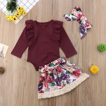 Baby Girls Clothes Baby Dresses Girl Princess Dresses Solid Long Sleeve Romper Floral Skirts+Headband Birthday Party Dress
Baby Girls Clothes Baby Dresses Girl Princess Dresses Solid Long Sleeve Romper Floral Skirts+Headband Birthday Party Dress
