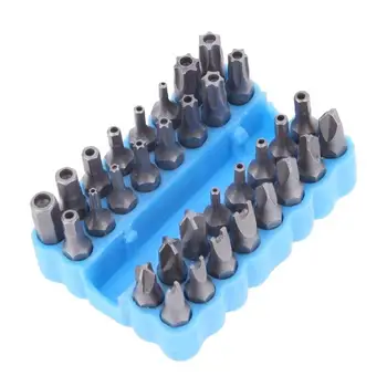 

33Pcs Security Tamper Proof Bit Set Torq Torx Hex Star Spanner Tri Wing Electric Screwdriver Extension Holder Bit Magnetic