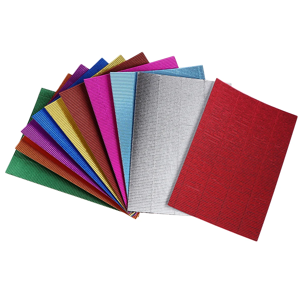 10 Pieces Colorful Corrugated Paper Kids Crafts Supply Corrugated Cardboard for DIY Toys –Card Making 297x210mm
10 Pieces Colorful Corrugated Paper Kids Crafts Supply Corrugated Cardboard for DIY Toys –Card Making 297x210mm