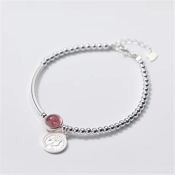 925 Sterling Silver Color Gothic Coin Round Pendant Beads Strawberry Crystal Bracelet For Women Tread Jewelry S2564
925 Sterling Silver Color Gothic Coin Round Pendant Beads Strawberry Crystal Bracelet For Women Tread Jewelry S2564