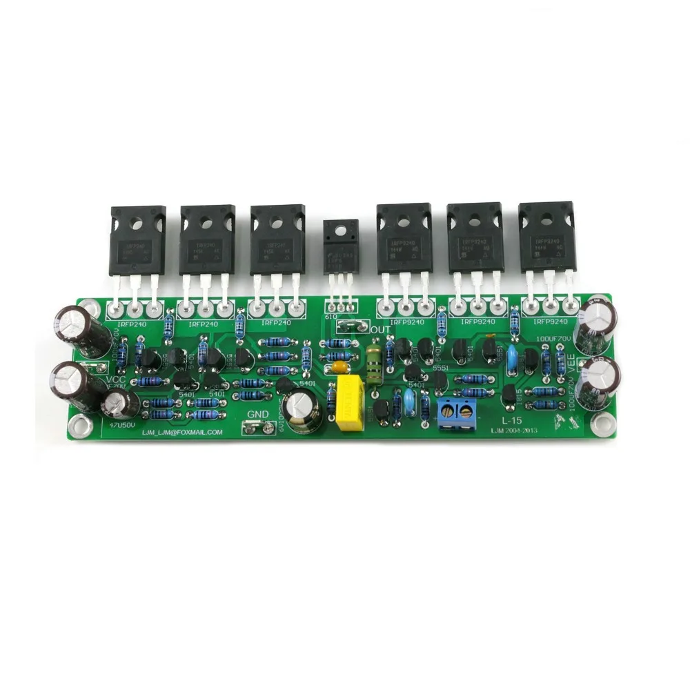 1pcs L15 FET 150W 300W 600W Mono Assembled Power Amplifier Board w/ IRFP240 IRFP9240 by LJM
1pcs L15 FET 150W 300W 600W Mono Assembled Power Amplifier Board w/ IRFP240 IRFP9240 by LJM