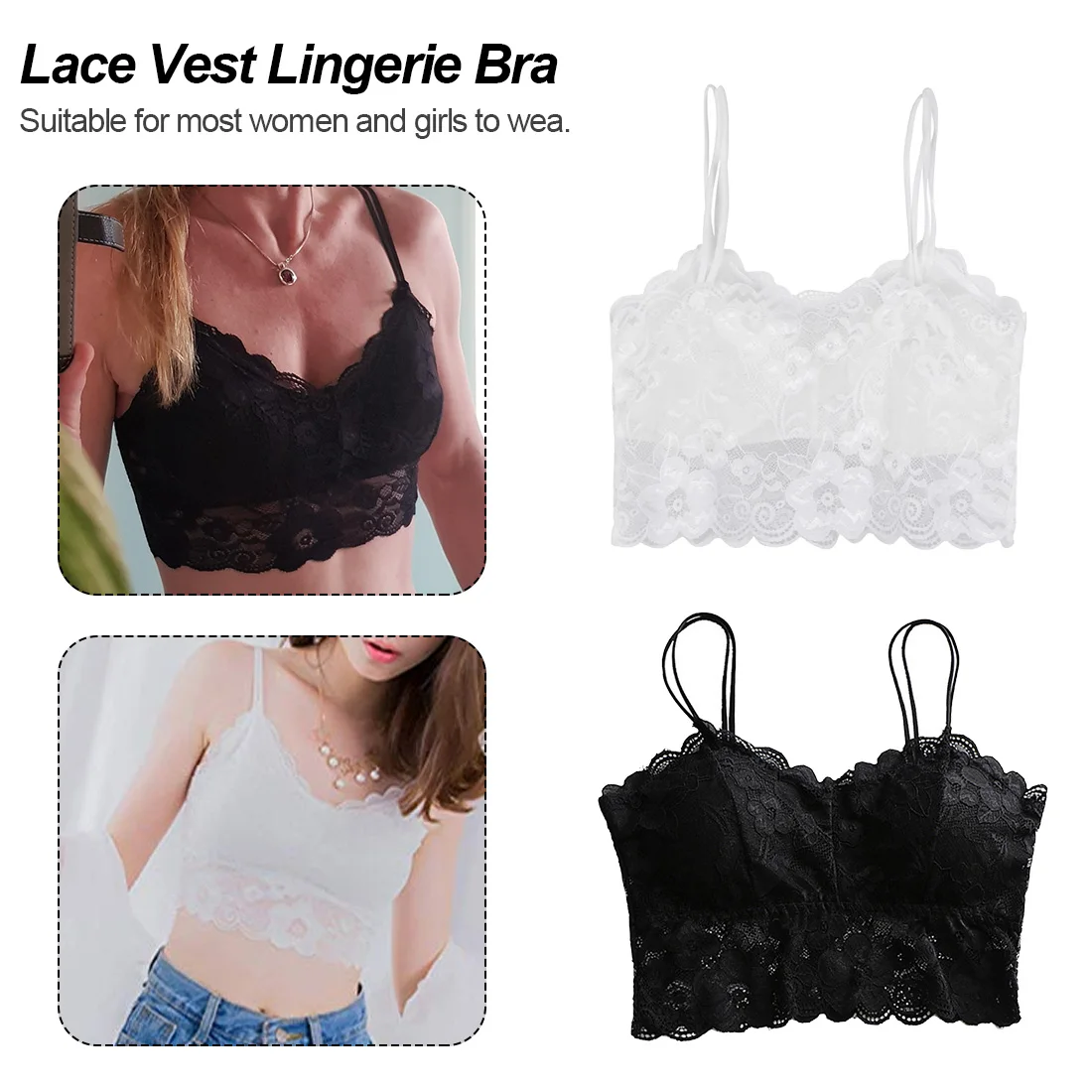 Women Bra Summer Fashion Sheer Lace Floral Bralette Bras Girls Strappy Lingerie Bra Underwear Sweet Wire Free Bra
Women Bra Summer Fashion Sheer Lace Floral Bralette Bras Girls Strappy Lingerie Bra Underwear Sweet Wire Free Bra