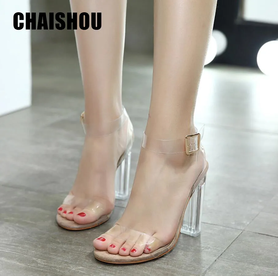 2019 Designer PVC jelly sandals with crystal open high heels for women Transparent heel sandals plus size Sandalia Mujer D-44
2019 Designer PVC jelly sandals with crystal open high heels for women Transparent heel sandals plus size Sandalia Mujer D-44