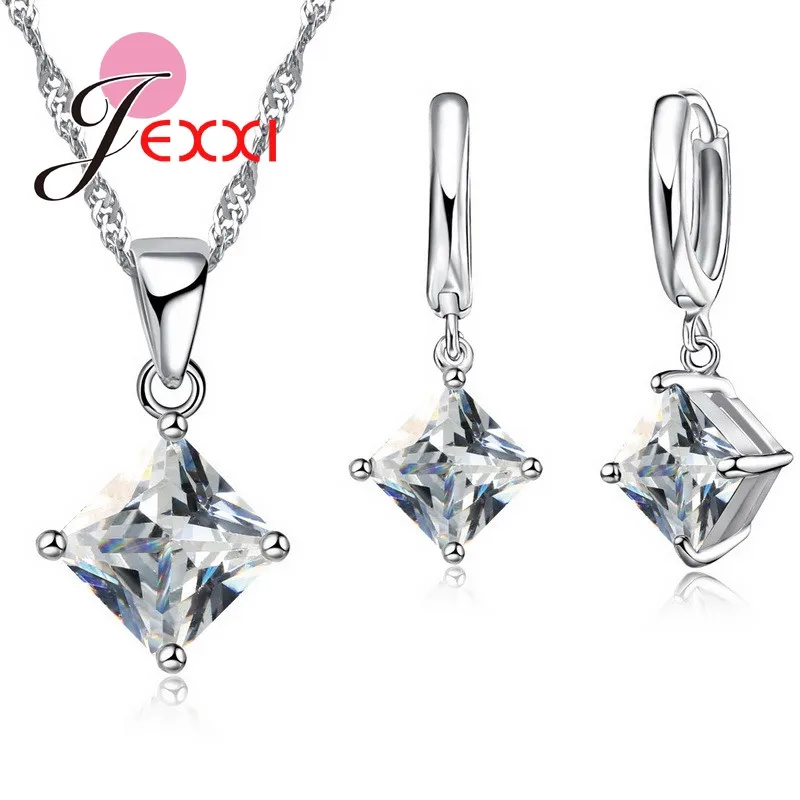 Women Jewelry Sets Colorful Cubic Zirconia 925 Sterling Silver Crystal Necklace Earrings For Party/Wedding/Engagement
Women Jewelry Sets Colorful Cubic Zirconia 925 Sterling Silver Crystal Necklace Earrings For Party/Wedding/Engagement