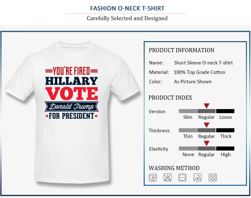 Youre Fired Hillary C Vote Donald Trump for President_detail_white