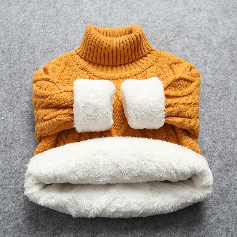 Winter New Children Plus Velvet Thick Sweater Sweater High Collar Solid Color Pullover Sweater 4 Colors
Winter New Children Plus Velvet Thick Sweater Sweater High Collar Solid Color Pullover Sweater 4 Colors