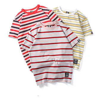 Yellow Black Red White Striped T-Shirt Mens Summer Hip Hop Casual Short Sleeve Top Tees 2019 Rainbow Multi Striped Loose T Shirt
Yellow Black Red White Striped T-Shirt Mens Summer Hip Hop Casual Short Sleeve Top Tees 2019 Rainbow Multi Striped Loose T Shirt