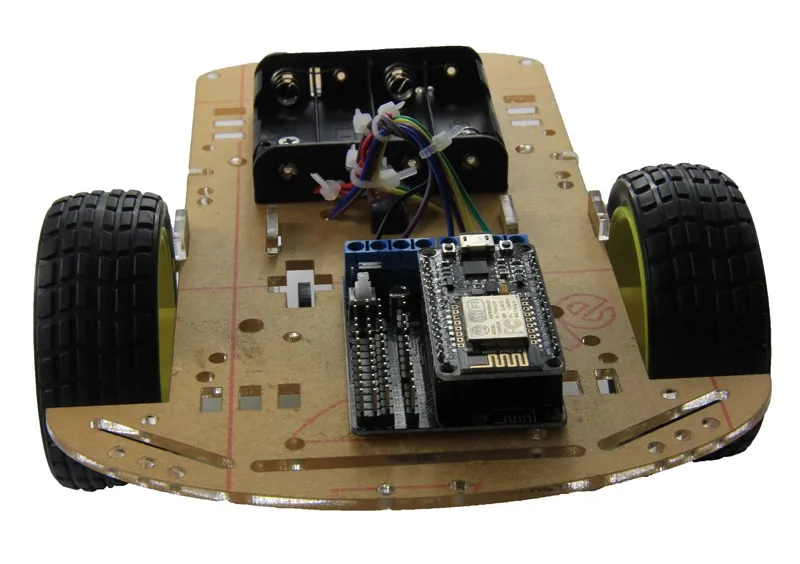 2WD L293D WiFi RC Smart Car with NodeMCU + Shield for ESP-12E based on ESP8266 mobile control 2WD L293D WiFi RC Smart Car with NodeMCU + Shield for ESP-12E based on ESP8266 mobile control