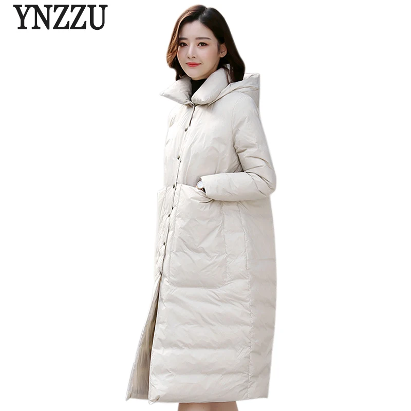 New Winter Women's Down Jacket Elegant Solid Long White Goose Down Coat Large Pockets Thicken Warm Loose Women Outwear AO721
New Winter Women's Down Jacket Elegant Solid Long White Goose Down Coat Large Pockets Thicken Warm Loose Women Outwear AO721