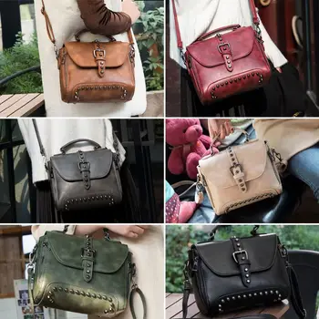 Vintage Women's Leather Handbags Famous Brand Small Rivet Shoulder Bag Fashion Crossbody Bags For Women 2018 Messenger Bags
Vintage Women's Leather Handbags Famous Brand Small Rivet Shoulder Bag Fashion Crossbody Bags For Women 2018 Messenger Bags