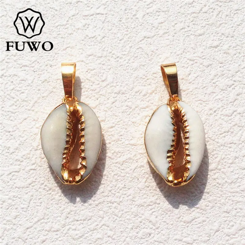 FUWO Natural Cowrie Shell Gold Dipped Pendants High Quality 24K Gold Electroplate Tiny Shell Jewelry Supplies Wholesale PD540
FUWO Natural Cowrie Shell Gold Dipped Pendants High Quality 24K Gold Electroplate Tiny Shell Jewelry Supplies Wholesale PD540