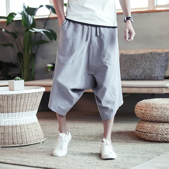 Chinese style Summer Cropped Trousers Linen Long Shorts for Men cotton cross bigfoot baggy shorts Harem Shorts Casual Bermuda
Chinese style Summer Cropped Trousers Linen Long Shorts for Men cotton cross bigfoot baggy shorts Harem Shorts Casual Bermuda