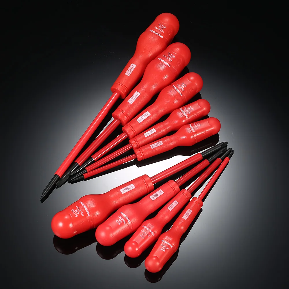 9pcs 1000V Insulated Screwdriver Set multitul screw driver bits +Magnetic Slotted Phillips Bits Electrical Work Repair Tools Kit