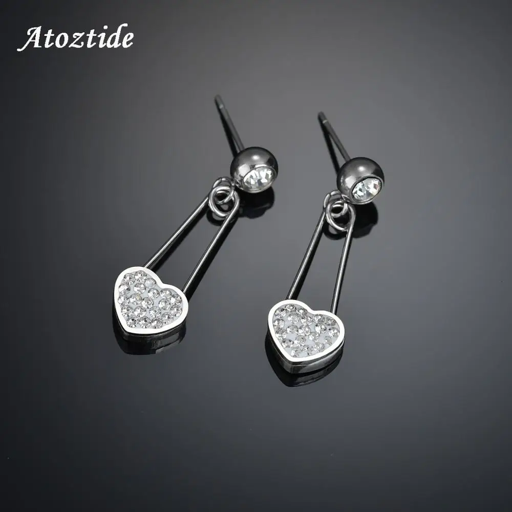 Atoztide Sparking Bling Drop Earring Paved CZ Stones Paperclip Safety Pin Heart Shape Earrings For Women Jewlry Gift
Atoztide Sparking Bling Drop Earring Paved CZ Stones Paperclip Safety Pin Heart Shape Earrings For Women Jewlry Gift