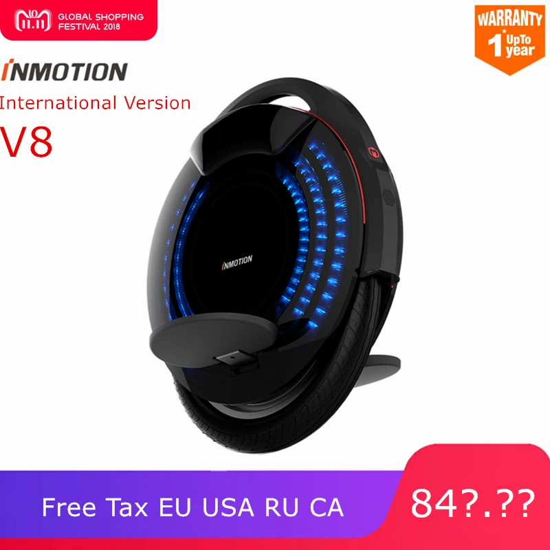

Original INMOTION SCV V8 Monowheel One wheel Electric Self balancing Scooter EUC Off-road APP With Decorative Lamps Unicycle