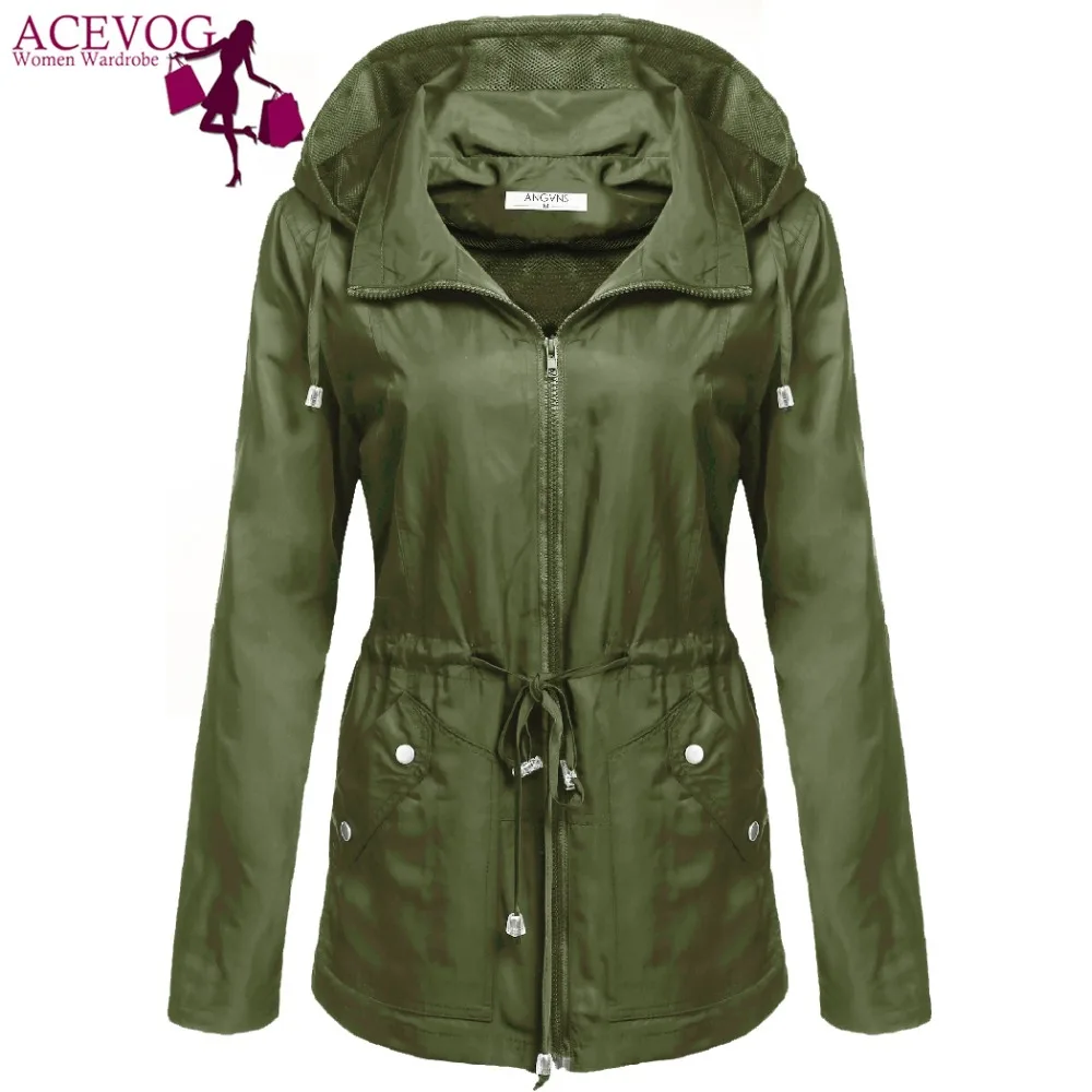Фото ACEVOG для женщин куртка с капюшоном пальто осень зима верхняя одежда длинным