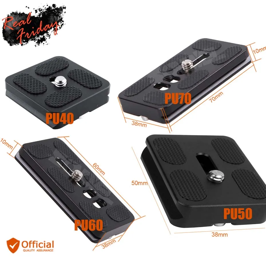 PU40 50 60 70 Quick Release Plate 1/4" Screw Mount For Arca Swiss Benro Monopod Tripod Ball Head SLR Canon camera Accessories
PU40 50 60 70 Quick Release Plate 1/4" Screw Mount For Arca Swiss Benro Monopod Tripod Ball Head SLR Canon camera Accessories