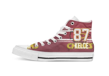 Kancas City Football Player Butker 7 High Top Canvas Shoes Custom Walking shoes
Kancas City Football Player Butker 7 High Top Canvas Shoes Custom Walking shoes
