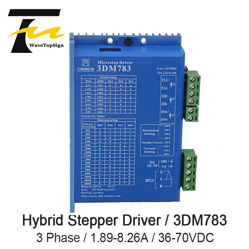 

3 phase Digital Stepping Hybrid Driver 3DM783 1.89-8.26A With 57 86 Motor DC36V-70V