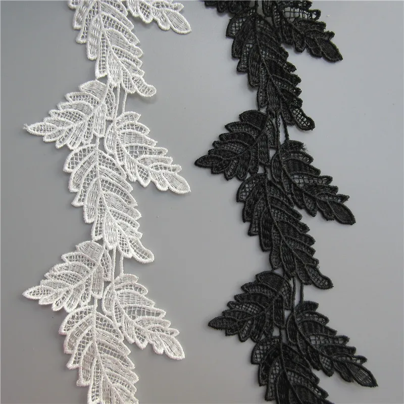 2yard Soluble White Black Polyester Leaves Embroidered Lace Trim Ribbon Handmade DIY Sewing Craft For Costume Hat Decoration
2yard Soluble White Black Polyester Leaves Embroidered Lace Trim Ribbon Handmade DIY Sewing Craft For Costume Hat Decoration