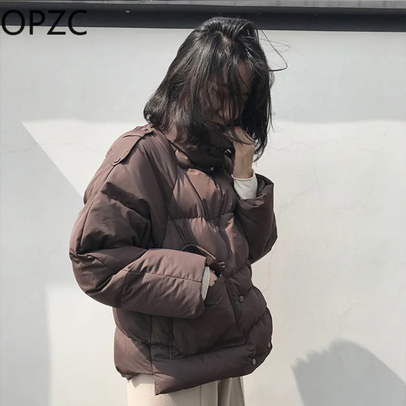 Opzc Новинка 2018 года Зимние Оригинальные домашние воротник PU дизайн с длинным
