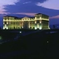 Buildings lit up at night Palais Due Pharo Marseille Bouches-Du-Rhone Provence-Alpes-Cote Daze France (18 x 7)
