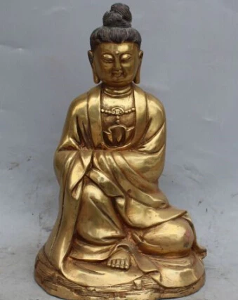 S0111 12"Chinese Buddhis Bronze Gilt Seat Kwan-yin Guan Yin Bodhisattva Goddess Statue B0403
S0111 12"Chinese Buddhis Bronze Gilt Seat Kwan-yin Guan Yin Bodhisattva Goddess Statue B0403