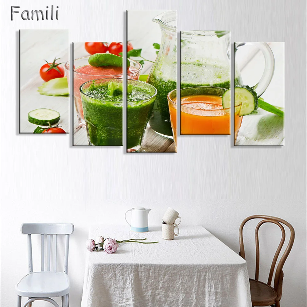 5Pieces Vegetable Juice And Cup Of Modern Canvas Print Painting Wall Art Picture For Kitchen Room Decoration Artwork Unframed
5Pieces Vegetable Juice And Cup Of Modern Canvas Print Painting Wall Art Picture For Kitchen Room Decoration Artwork Unframed