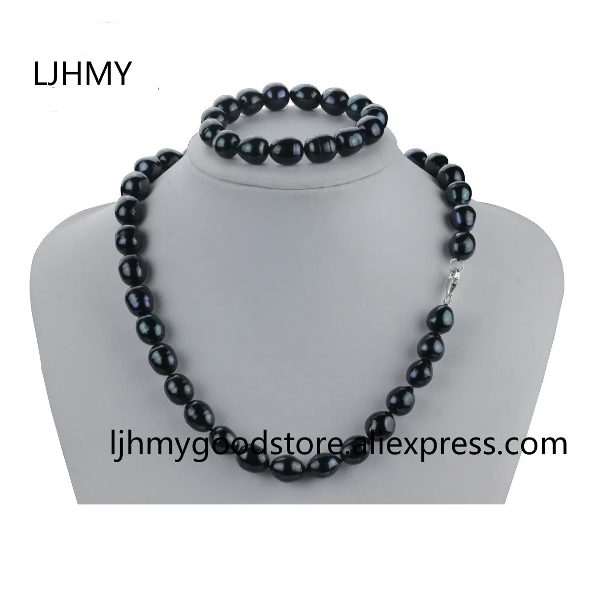Big Pearl Jewelry Set Real 10-11mm Black Fresh water Pearl Beads Necklace Bracelet Women 925 Sterling Silver Parrot
Big Pearl Jewelry Set Real 10-11mm Black Fresh water Pearl Beads Necklace Bracelet Women 925 Sterling Silver Parrot