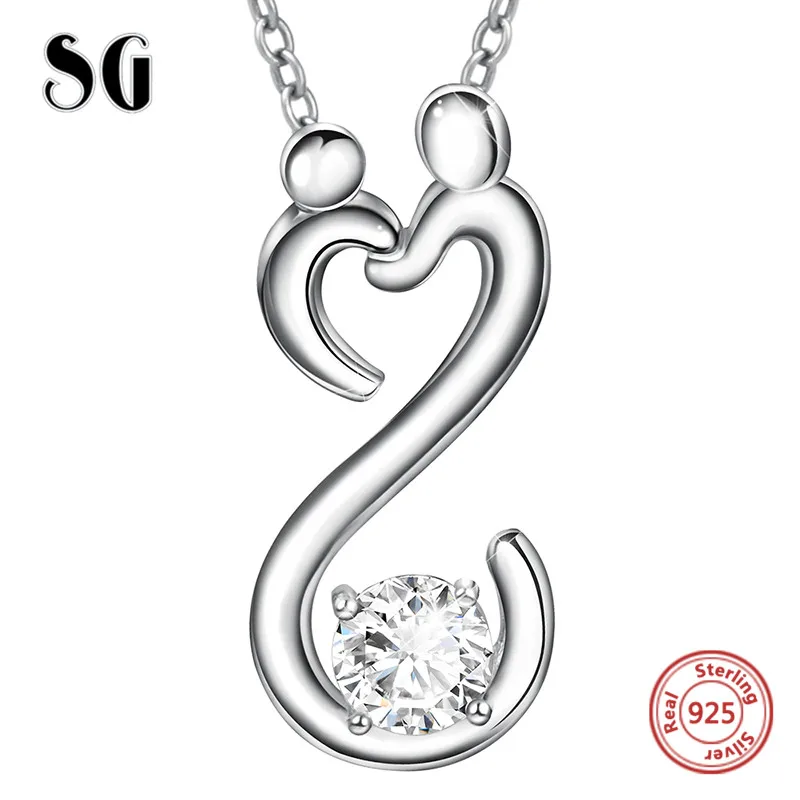 Authentic 925 sterling silver mom&child pendant chain necklace with big CZ diy European fashion jewelry making for mother gifts
Authentic 925 sterling silver mom&child pendant chain necklace with big CZ diy European fashion jewelry making for mother gifts