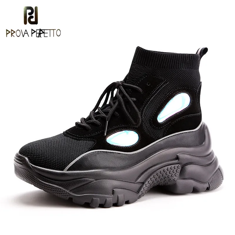 Prova perfetto High Top Platform Sneakers Women Glitter Ankle Sock Shoes Woman Unisex Dad Chunky Sneakers Zapatos De MuJjer
Prova perfetto High Top Platform Sneakers Women Glitter Ankle Sock Shoes Woman Unisex Dad Chunky Sneakers Zapatos De MuJjer