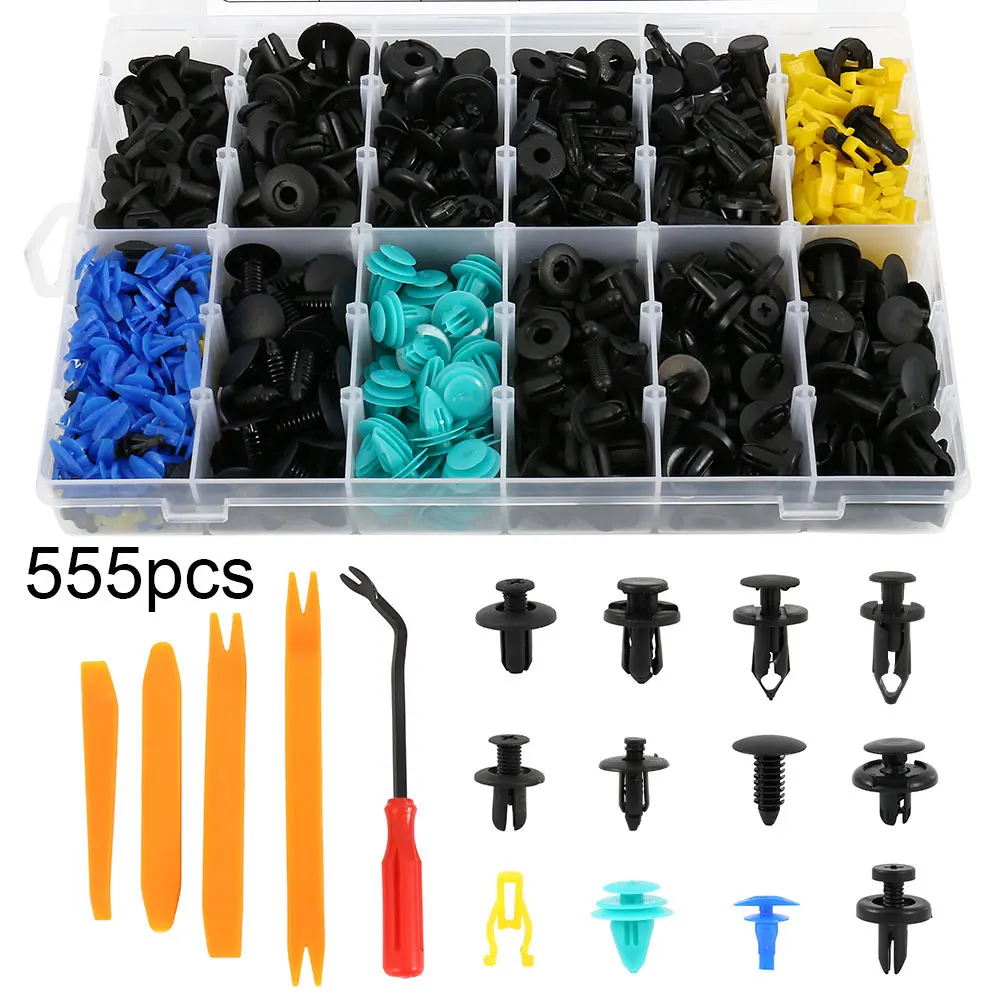 555 Pieces Plastic Car Trim Door Panel Retainer Clips Rivet Fastener Mud Flaps Pushes Automobiles Interior Clip
555 Pieces Plastic Car Trim Door Panel Retainer Clips Rivet Fastener Mud Flaps Pushes Automobiles Interior Clip