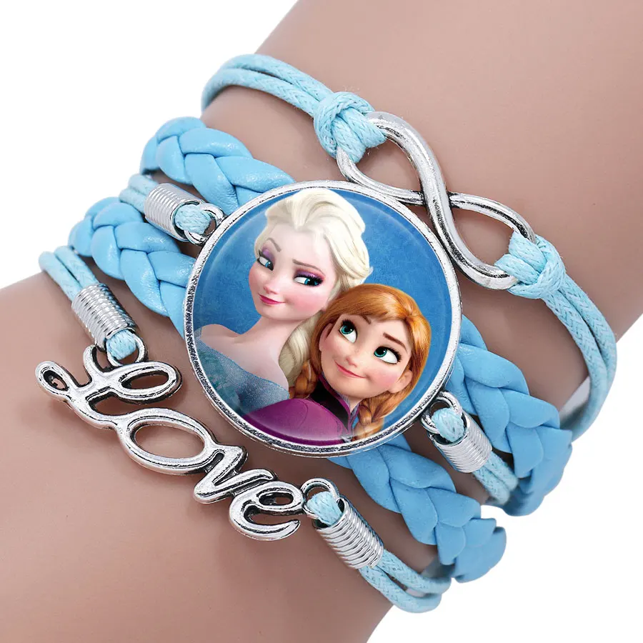 Fashion Elsa Anna Princess Portrait Glass Cabochon Infinity Leather Bracelet For Girls Women Movie Accessories Jewelry Gift
Fashion Elsa Anna Princess Portrait Glass Cabochon Infinity Leather Bracelet For Girls Women Movie Accessories Jewelry Gift
