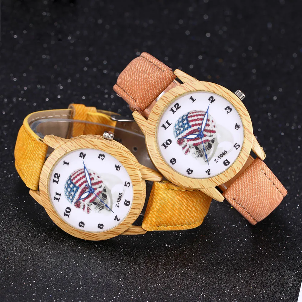 Halloween NEW Women Men Quartz Wristwatches Timber Case Skull Head Watch Analog Quartz Bracelet Wrist Watches Halloween Gift W
Halloween NEW Women Men Quartz Wristwatches Timber Case Skull Head Watch Analog Quartz Bracelet Wrist Watches Halloween Gift W