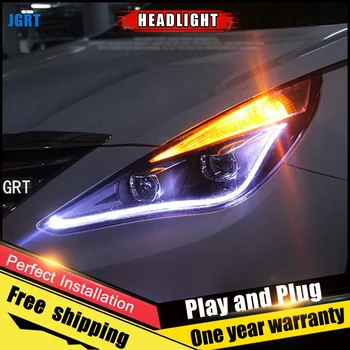 2PCS Car Style LED headlights for Hyundai Sonata 11-14 for Sonata head lamp LED DRL Lens Double Beam H7 HID Xenon bi xenon lens
2PCS Car Style LED headlights for Hyundai Sonata 11-14 for Sonata head lamp LED DRL Lens Double Beam H7 HID Xenon bi xenon lens