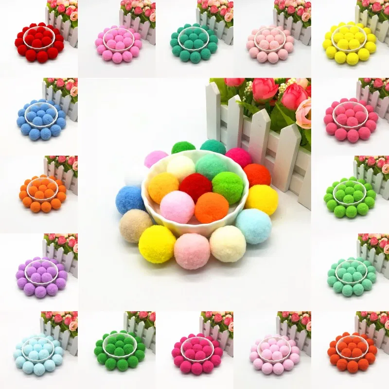 

100Pcs Pompoms 10mm 15mm 20mm 25mm 30mm Soft Pompones Fluffy Plush Crafts DIY Pom Poms Ball Furball Home Decor Sewing Supplies