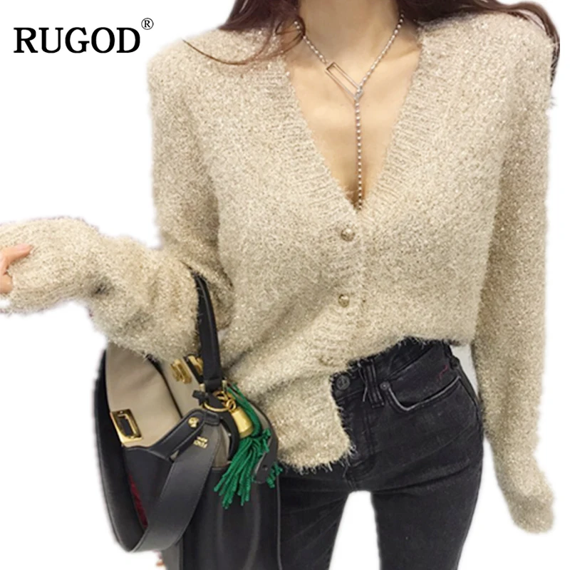 RUGOD 2019 New Winter Apricot and Black V-Neck Shiny tassel Vintage Button Single Breasted Warm and Soft women sweater cardigan
RUGOD 2019 New Winter Apricot and Black V-Neck Shiny tassel Vintage Button Single Breasted Warm and Soft women sweater cardigan