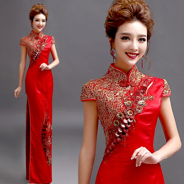 Enchanting Exquisite Embroidery Chinese Style Stand-collar Cheongsam/Qi Pao/Embroidery Mother Dress 1221
Enchanting Exquisite Embroidery Chinese Style Stand-collar Cheongsam/Qi Pao/Embroidery Mother Dress 1221