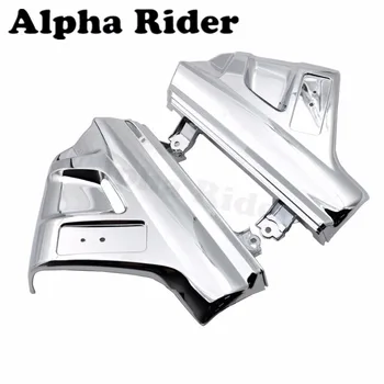 ABS Chrome Front Suspension Shock Cover Side Fender Lower Fork Shield Fairing Guard for Honda GL Goldwing 1800 GL1800 2001-2011