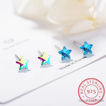 Cute Little Blue Artificial Crystal Star 925 Sterling Silver Earrings For Women S-E730
Cute Little Blue Artificial Crystal Star 925 Sterling Silver Earrings For Women S-E730