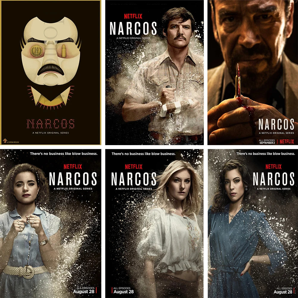Narcos плакат четкое изображение наклейки на стену украшение дома высокое качество