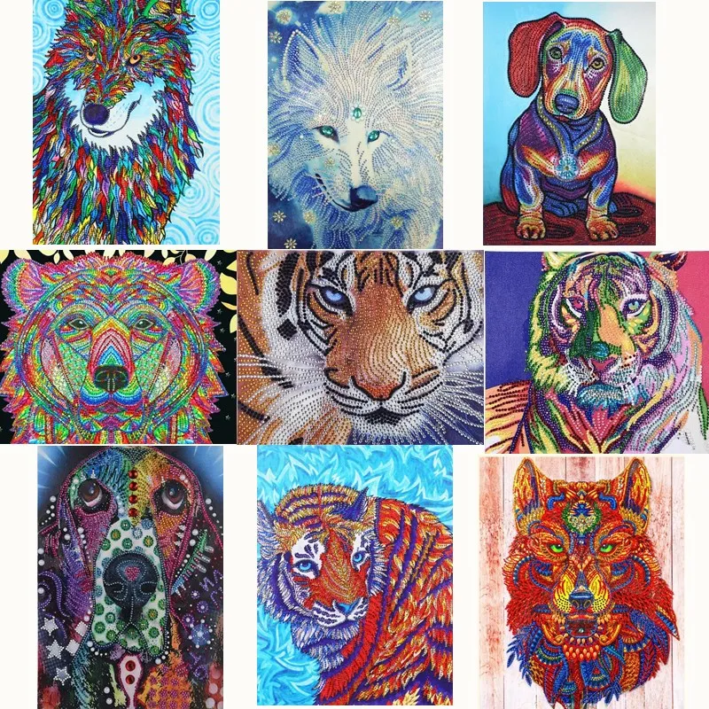 Special Shaped Diamond painting cross stitch 5D diy Animals cheetah,lion,tiger,elephant picture 3D Diamond Embroidery sticker
Special Shaped Diamond painting cross stitch 5D diy Animals cheetah,lion,tiger,elephant picture 3D Diamond Embroidery sticker