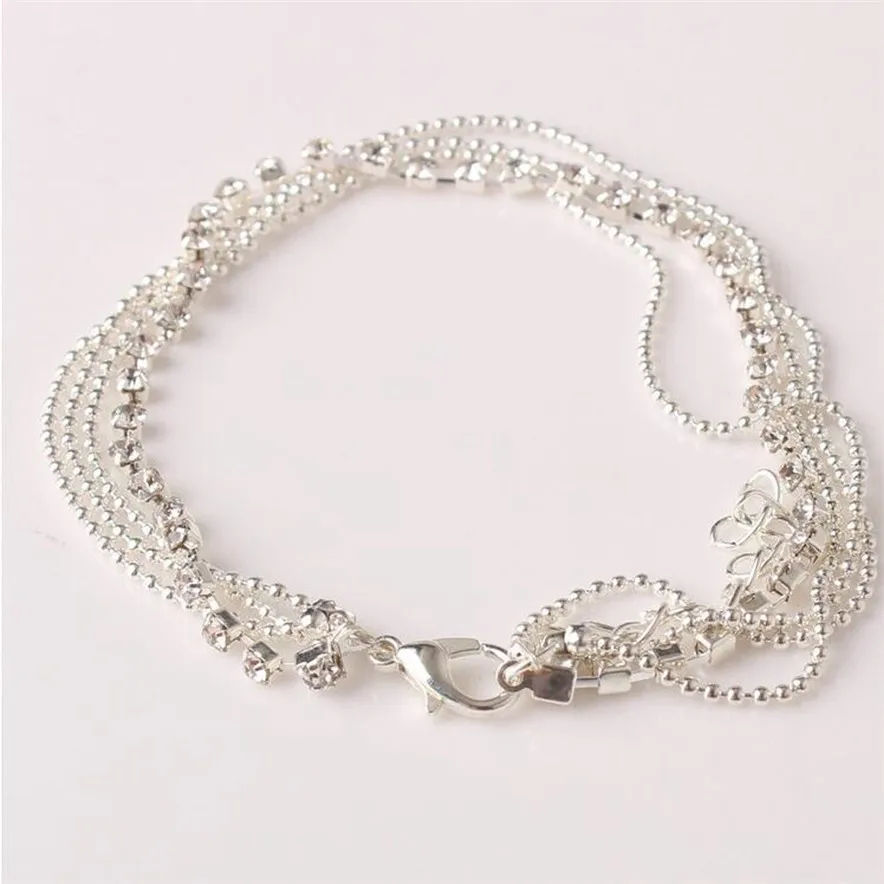 Stylish Jewelry Fashion Women silver color Anklet Multi Layer Silver Crystal Ball Bracelet Anklet Ankle Foot Chain Women Jewelry
Stylish Jewelry Fashion Women silver color Anklet Multi Layer Silver Crystal Ball Bracelet Anklet Ankle Foot Chain Women Jewelry