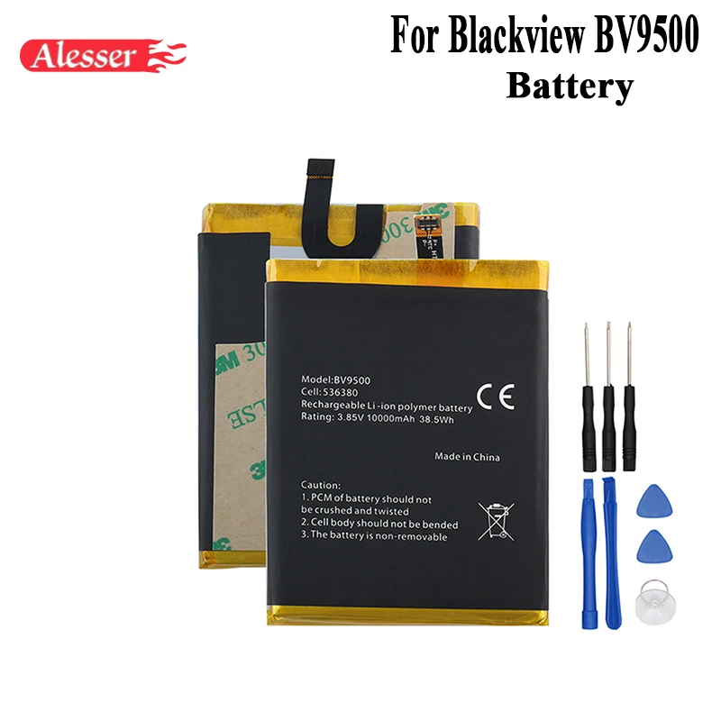 Alesser For Blackview BV9500 Battery 10000mAh 100% New Replacement Accessory Accumulators For Blackview BV9500 Pro Battery +Tool
Alesser For Blackview BV9500 Battery 10000mAh 100% New Replacement Accessory Accumulators For Blackview BV9500 Pro Battery +Tool
