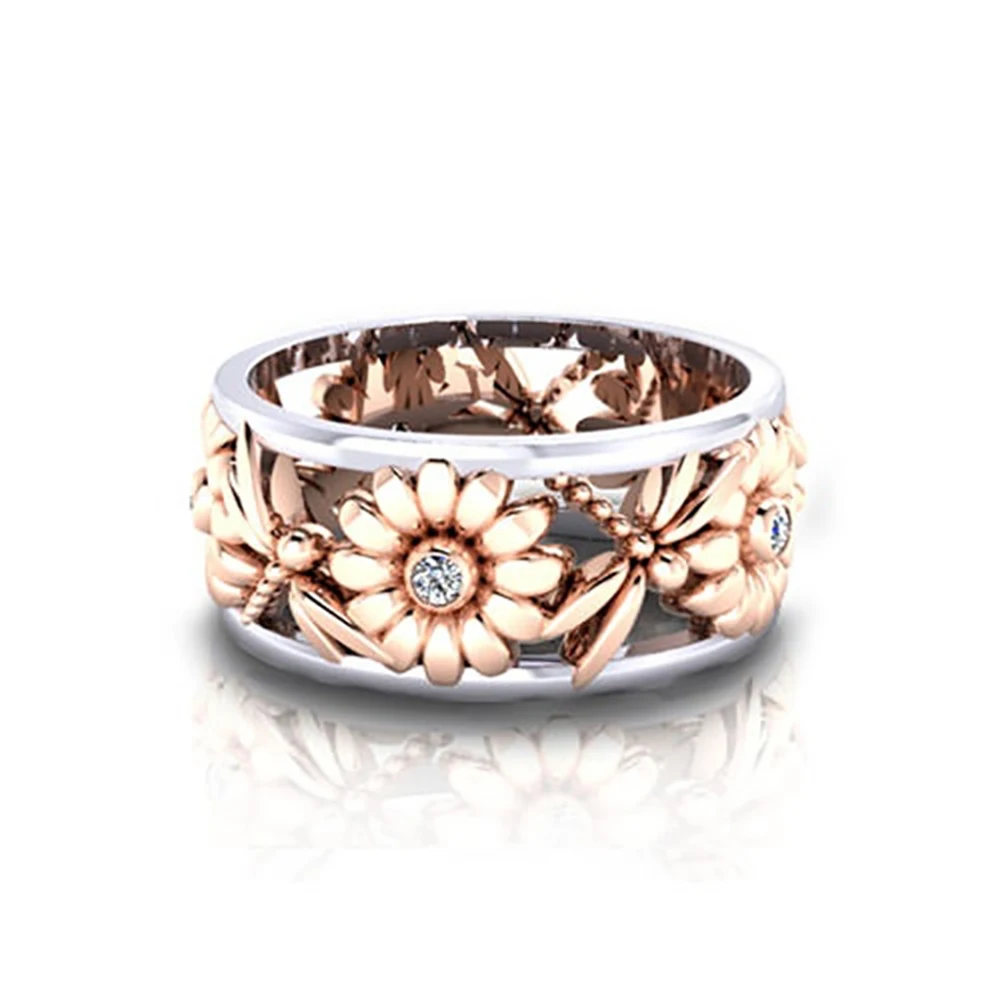 Ring Jewelry Sunflower Flower Dragonfly Shiny Metal Finger Ring Women Jewelry Xmas Gift Stainless Steel Female Engagement Ring
Ring Jewelry Sunflower Flower Dragonfly Shiny Metal Finger Ring Women Jewelry Xmas Gift Stainless Steel Female Engagement Ring